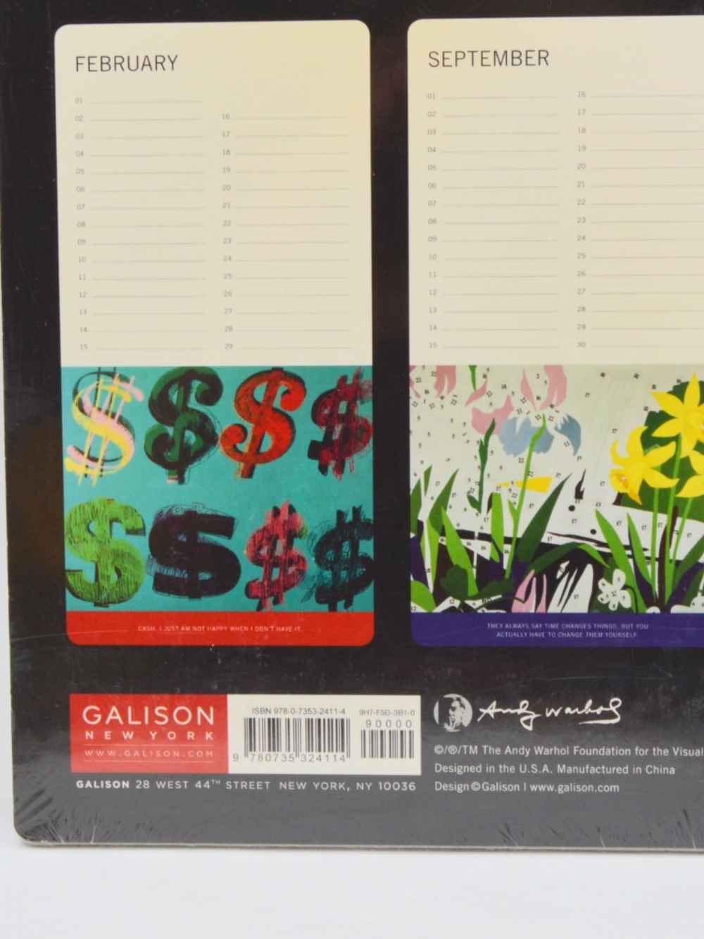 NEW Andy Warhol Perpetual Calendar Galison New York Modern Art Open‎ Year - Picture 4 of 4